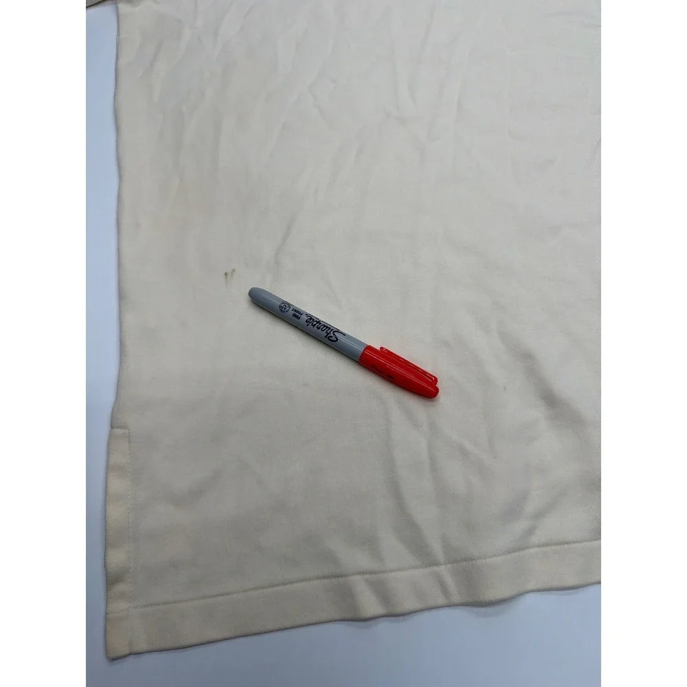 Polo Ralph Lauren Mens‎ XXL Cream Off White Short Sleeve Cotton Polo Shirt Pony